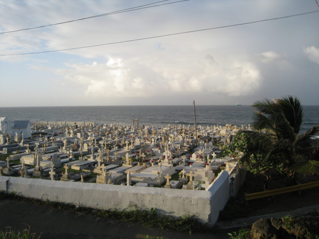 Above ground tombs in La Perla, Puerto Rico