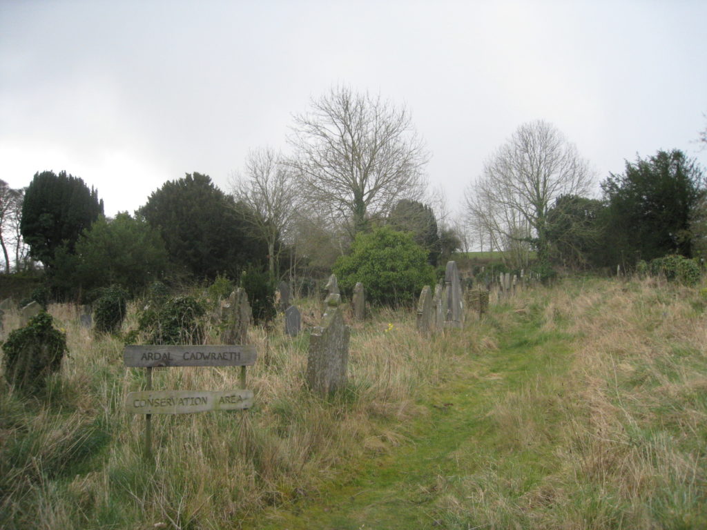 Graveyard in Llangelynin, Wales